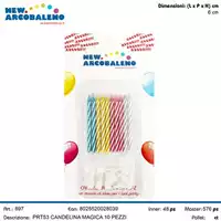 Foto articolo dell\'articolo 10 PZ CANDELA MAGICA H 6 CM PRT53