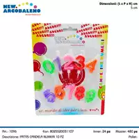 Foto articolo dell\'articolo 10 PZ CANDELA NUMERI H 5 CM PRT95 