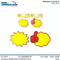 Foto articolo dell\'articolo 10 PZ ETICHETTE ASSORTITE 13,5X10 CM CAS305 