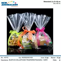 Foto articolo dell\'articolo 100 PZ BUSTA IN CELLOPHANE TRASPARENTE 30X40 CM 93405