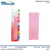 Foto articolo dell\'articolo 18 PZ CANDELINA ALTA ROSA H 17 CM PRT398  