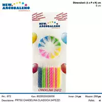 Foto articolo dell\'articolo 24 PZ CANDELINA CLASSICA H 6 CM PRT50 