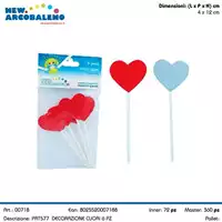 Foto articolo dell\'articolo 6 PZ DECORAZIONE CUORE 4X12 CM PRT577