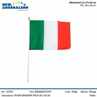 Foto articolo dell\'articolo BANDIERA ITALIA 30X45 CM CON ASTA 60 CM PRT644 