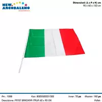 Foto articolo dell\'articolo BANDIERA ITALIA 60X90 CM CON ASTA 1,5X100 CM PRT87 