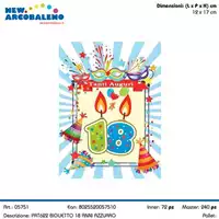 Foto articolo dell\'articolo BIGLIETTO 18 ANNI AZZURRO 17X12 CM PRT622 