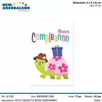 Foto articolo dell\'articolo BIGLIETTO BUON COMPLEANNO 17X12 CM PRT617 