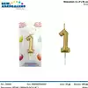 Foto articolo dell\'articolo CANDELA GOLD N°1 H 8 CM PRT681 