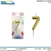 Foto articolo dell\'articolo CANDELA GOLD N°7 H 8 CM PRT687 