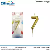 Foto articolo dell\'articolo CANDELA GOLD N°7 H 8 CM PRT687 
