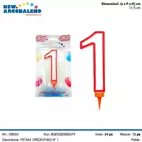 Foto articolo dell\'articolo CANDELA N°1 BIG H 11,5 CM PRT544 