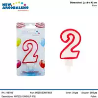 Foto articolo dell\'articolo CANDELA N°2 H 8 CM PRT535 