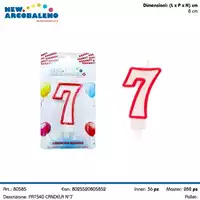 Foto articolo dell\'articolo CANDELA N°7 H 8 CM PRT540 
