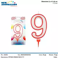 Foto articolo dell\'articolo CANDELA N°9 BIG H 11,5 CM PRT552 