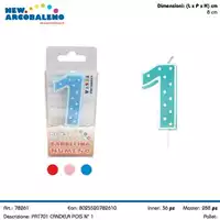 Foto articolo dell\'articolo CANDELA POIS N°1 H 8 CM PRT701 