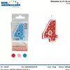 Foto articolo dell\'articolo CANDELA POIS N°4 H 8 CM PRT704 