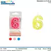 Foto articolo dell\'articolo CANDELA POIS N°6 H 8 CM PRT706 