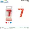 Foto articolo dell\'articolo CANDELA POIS N°7 H 8 CM PRT707 
