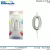 Foto articolo dell\'articolo CANDELA SILVER N°0 H 8 CM PRT700 