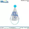 Foto articolo dell\'articolo CAPPELLO HAPPY BIRTHDAY AZZURRO H 20 CM PRT493 