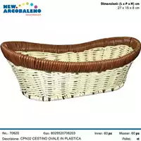 Foto articolo dell\'articolo CESTINO OVALE IN PLASTICA 27X15X8 CM CPN32 