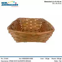 Foto articolo dell\'articolo CESTINO QUADRATO MARRONE IN BAMBU' CPN02 