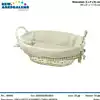 Foto articolo dell\'articolo CESTO FODERATO OVALE BIANCO CPN16 
