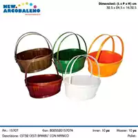 Foto articolo dell\'articolo CESTO IN BAMBU' CON MANICO 32,5X24,5X14/32,5 CM CST32 