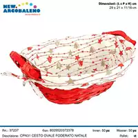 Foto articolo dell\'articolo CESTO OVALE FODERATO NATALE CPN31 