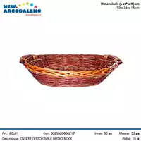 Foto articolo dell\'articolo CESTO OVALE NOCE 50X36X13 CM CNT237 