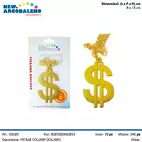 Foto articolo dell\'articolo COLLANA DOLLARO 8X13 CM PRT468 