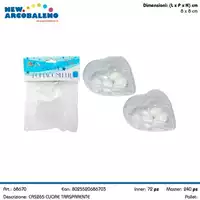Foto articolo dell\'articolo CUORE TRASPARENTE 8X8 CM CAS265