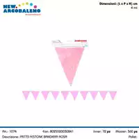 Foto articolo dell\'articolo FESTONE BANDIERA ROSA 4 MT PRT73 