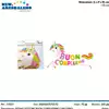 Foto articolo dell\'articolo FESTONE BUON COMPLEANNO UNICORNO 1,70 CM PRT667 