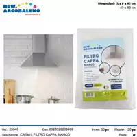 Foto articolo dell\'articolo FILTRO CAPPA BIANCO 40X80 CM CAS415