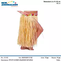 Foto articolo dell\'articolo GONNA HAWAIANA NATURALE H 80 CM PRT479 