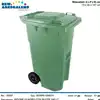 Foto articolo dell\'articolo P140240 BIDONE QUADRO CON RUOTE 240 LT VERDE