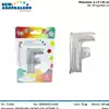 Foto articolo dell\'articolo PALLONCINO  FOIL LETTERA F H 65 CM CA. PRT424 