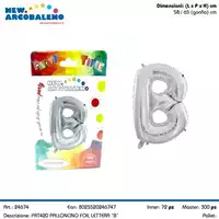 Foto articolo dell\'articolo PALLONCINO FOIL LETTERA B H 65 CM CA. PRT420  