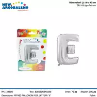Foto articolo dell\'articolo PALLONCINO FOIL LETTERA E H 65 CM CA. PRT423  