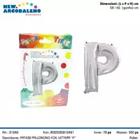 Foto articolo dell\'articolo PALLONCINO FOIL LETTERA P H 65 CM CA. PRT432 
