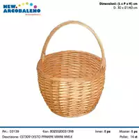 Foto articolo dell\'articolo PANIERE MIELE CON MANICO 30x30x21/40 CM CST309 