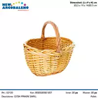 Foto articolo dell\'articolo PANIERE PICCOLO CON MANICO 23,5x19x14/20,5 CM CST24 