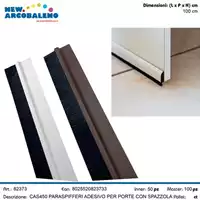 Foto articolo dell\'articolo PARASPIFFERI IN PVC CON SPAZZOLA BIANCO E MARRONE 1 MT CAS450