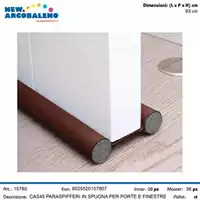 Foto articolo dell\'articolo PARASPIFFERI IN SPUGNA PER PORTE E FINESTRE MARRONE 93 CM CAS45