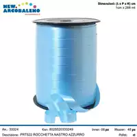 Foto articolo dell\'articolo ROCCHETTA NASTRO AZZURRO 1cmX230 mt PRT522 