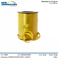 Foto articolo dell\'articolo ROCCHETTA NASTRO ORO 1cmX230 mt PRT524 