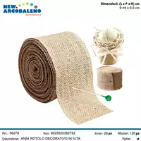 Foto articolo dell\'articolo ROTOLO DECORATIVO IN IUTA 6.5cmx9m AN64