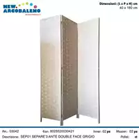 Foto articolo dell\'articolo SEPARE' 3 ANTE DOUBLE FACE GRIGIO 180X40 CM SEP01