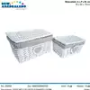 Foto articolo dell\'articolo SET 2 CESTI PORTA OGGETTI IN VIMINI FODERATI CST27 